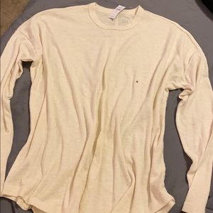 Aerie Cream drop shoulder long sleeve shirt